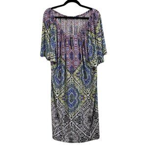 Chelsea & Theodore Colorful Flowy Oversized Dress Mumu